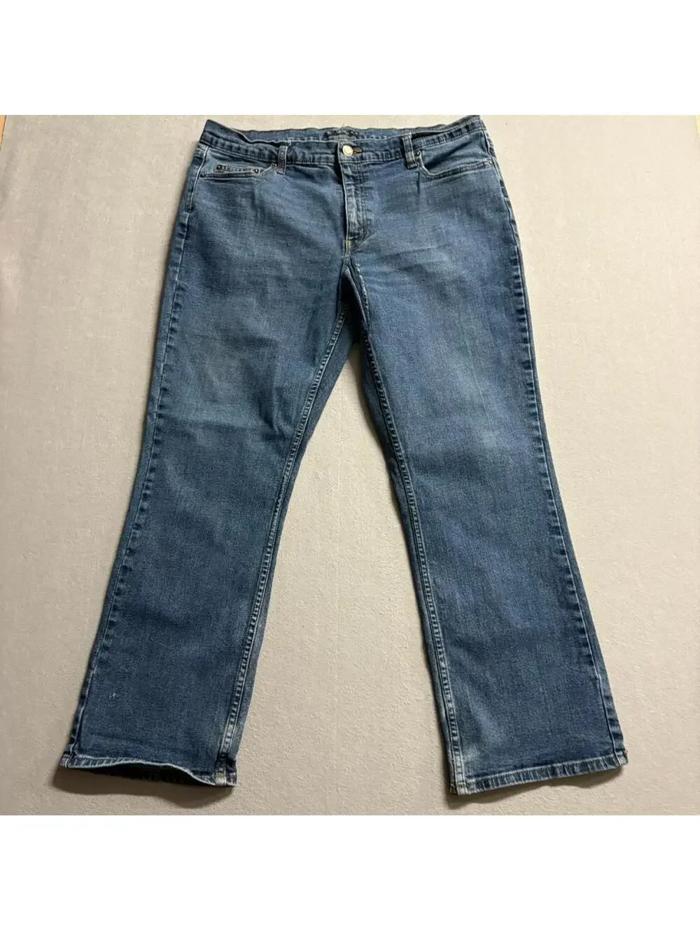 Member's Mark Jeans Mens 38x30 Blue Straight Fit Premium Stretch Denim TORN